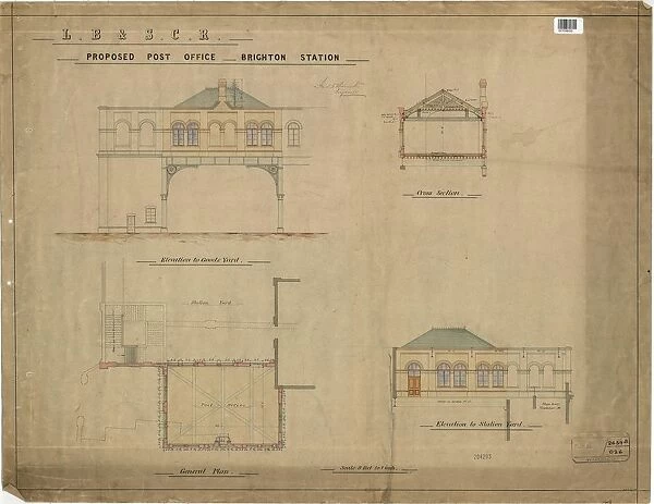 LB and SCR Proposed Post Office Brighton Station [c1883]