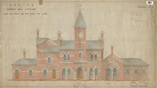 LB&SCR Forest Hill Station Office Up Side Drawing 4 [1881]