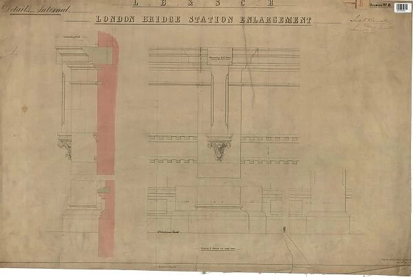 LB&SCR London Bridge Station Enlargement - Details Internal (copy sent 27  /  12  /  1864)