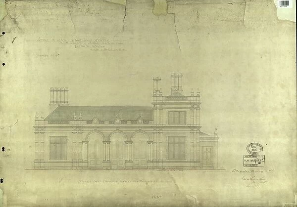 Lbscr North Dulwich Entrance Front Elevation Towards Red Post Hill [1867]