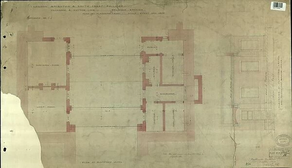 Lbscr North Dulwich Plan at Platform Level [1867]