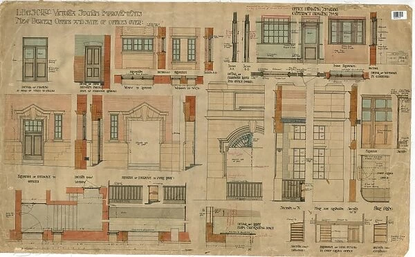 LB&SCR Victoria Station Improvements - New Parcels Office and Suite of Offices over - Office drawing No. 678 Contract Drawing No. 51 [c. 1906]