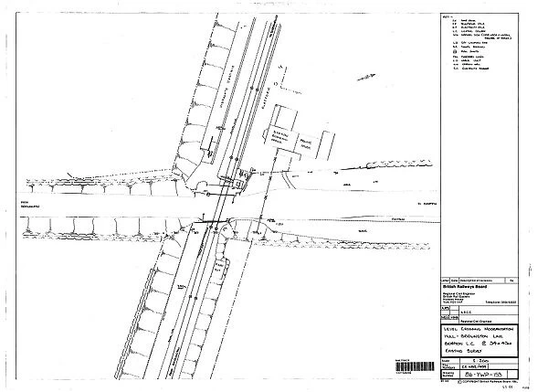 Level Crossing Modernisation, Hull-Bridlington Line - Bempton Level Crossing At 34m 43c Existing Survey [1986]
