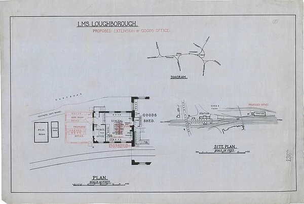 LMS Loughborough Proposed Extension of Goods Office [c1930s]
