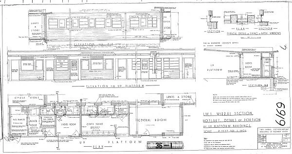 LMS Wirral Section- Rebuilding of Hoylake Station. Details of Up Platform Buildings [1937]