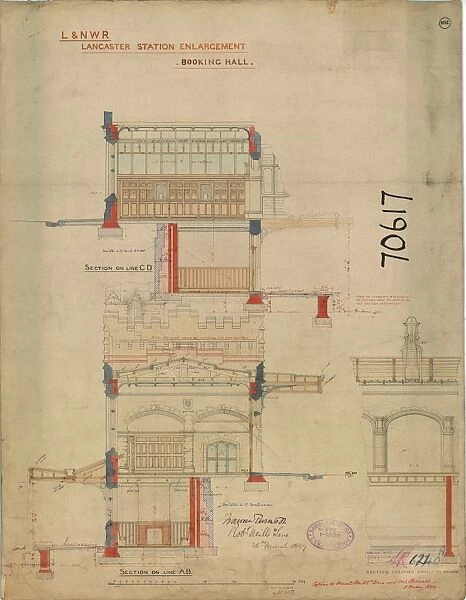 L&N. W. R Lancaster Station Enlargement - Booking Hall [1899]