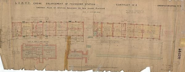 L&NWR Crewe Enlargement of Passenger Station - Amended Plan of Station Buildings [1905]