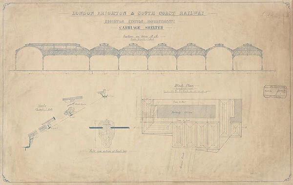London Brighton and South Coast Railway - Brighton Station Improvements Carriage Shelter [N. D]