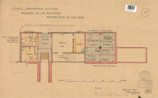 LSWR Brookwood Station. Buildings on Up Platform [1903]