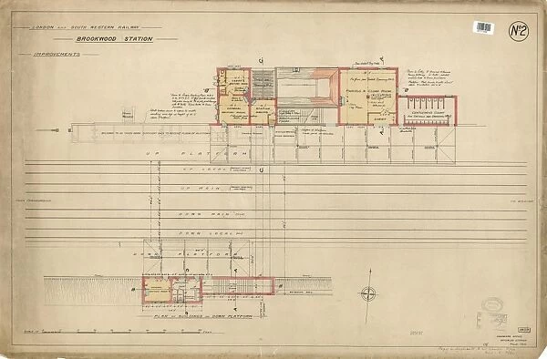 L&SWR Brookwood Station Improvements, Platform Buildings [1903]