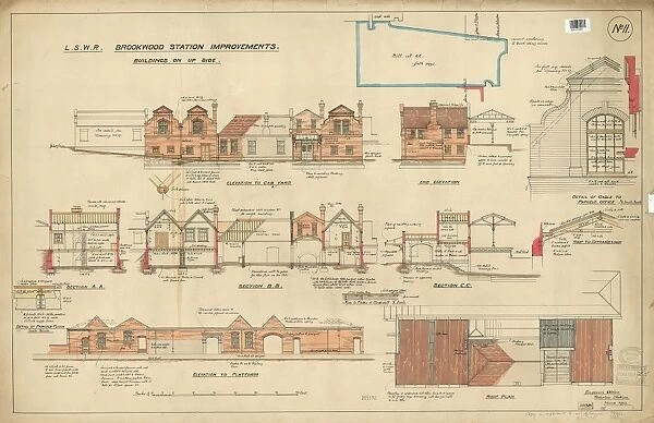 L&SWR Brookwood Station Improvements. Up Side Buildings [1903]