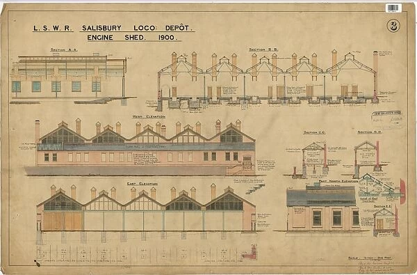 LSWR Salisbury Loco Depot Engine Shed 1900