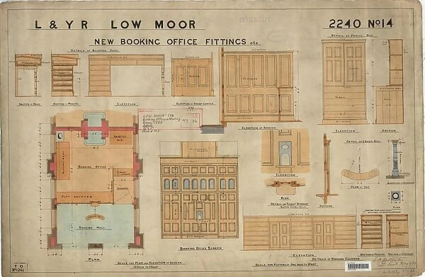 L&YR Low Moor Station - New Booking Office Fittings [1899]
