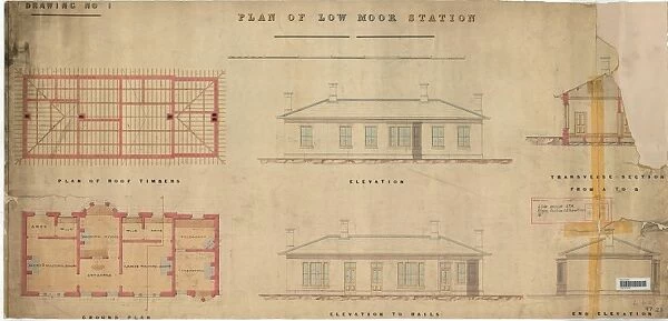 L&YR Low Moor Station - Plan, Section And Elevations [ND]