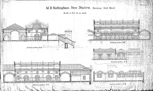 M. R Nottingham New Station - Booking Hall Block [N. D]