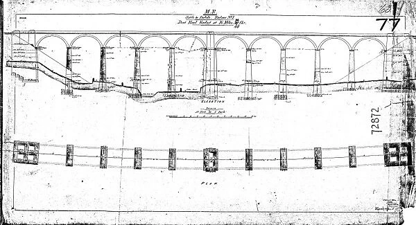 M. R Settle to Carlisle Railway No. 1 Dent Head Viaduct at 16m 44chs [c1872]