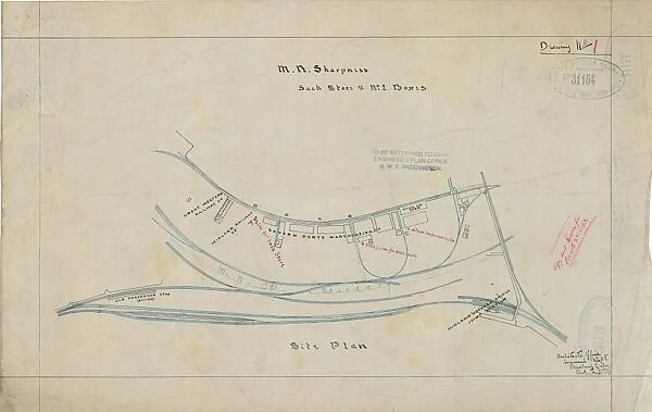 M. R Sharpness - Site Plan of Sack Stores and No 2 Boxes [1893]