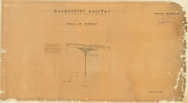 Malmesbury Railway - Malmesbury Station Details of Verandah [c1878]