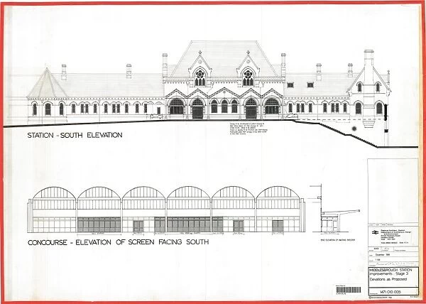Middlesbrough Station Improvements Stage 3 Elevations as proposed [1988]