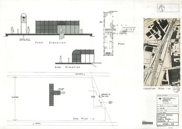 Mirfield Station Proposed Waiting Shelter - Scheme 2 [1988]