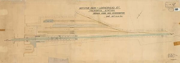 Motspur Park to Leatherhead Railway - Tolworth Station Proposed Goods Yard Accommodation [c1937]