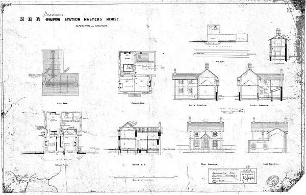 N. E. R Alnmouth [Bilton] Station Masters House Alterations and Additions [N. D]