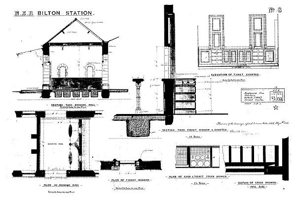 N. E. R Bilton [Alnmouth] Station - Additions to Booking Hall [1886]