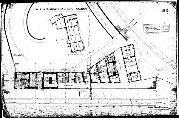 N. E. R Bishop Auckland Station Plan [1889]