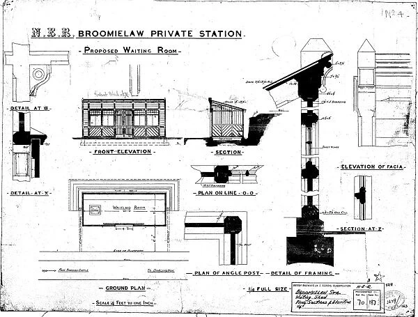 N. E. R Broomielaw Private Station - Proposed Waiting Room