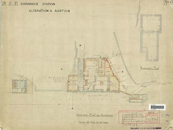 N. E. R Corbridge Station - Alteration and Addition Ground Plan [N. D]