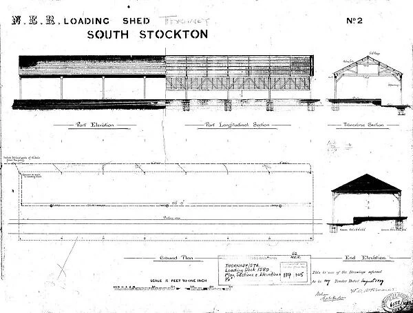N. E. R Loading Shed South Stockton [Thornaby] Station [1889]