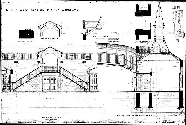 N. E. R New Station at Bishop Auckland [1889]