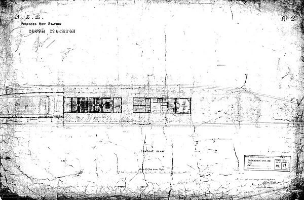 N. E. R Proposed New Station at South Stockton [Thornaby] General Plan [1881]