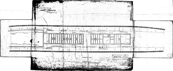 N. E. R Proposed New Station at South Stockton [Thornaby] Foundation Plan [1881]