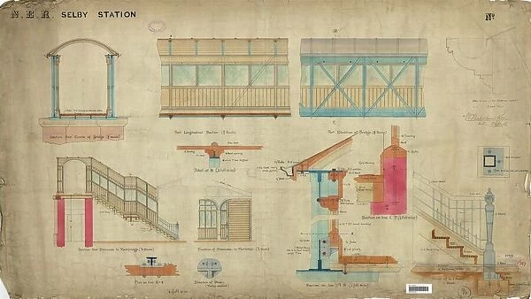N. E. R. Selby Station - Sections of Footbridge [c. 1889]