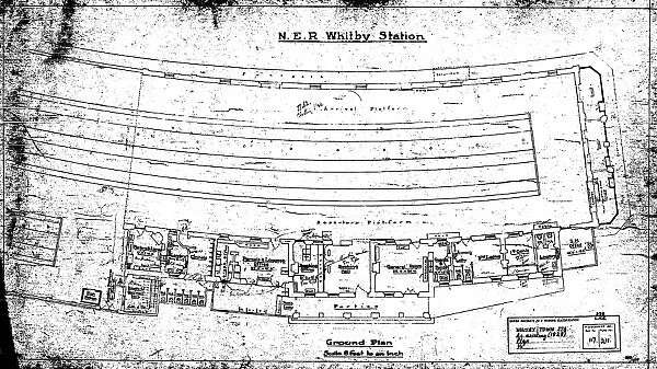 N. E. R. Whitby Station - Whitby Town Station - As Existing (1928) Plan