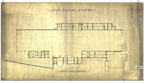 NER Thirsk New Station - Ground Plan as proposed - Additions and Alterations [1898]