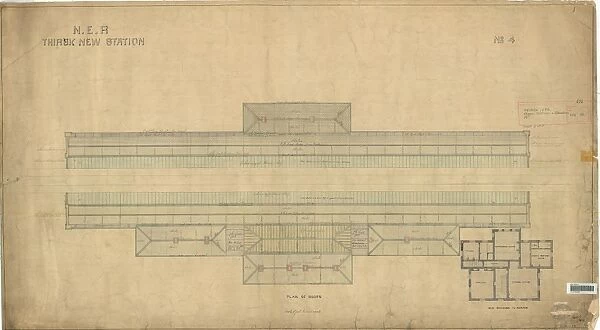NER Thirsk New Station - Plans of roofs - Drawing No. 4 [ND]