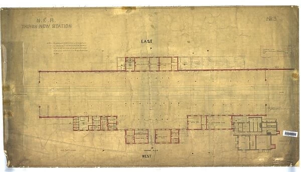 NER Thirsk New Station - Plans, Sections and Elevations - Drawing No. 3 [ND]