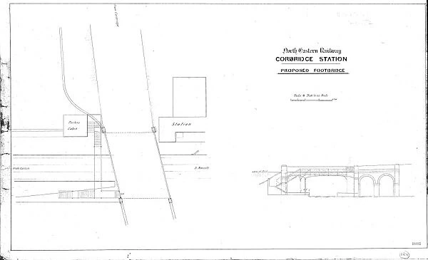 North Eastern Railway Corbridge Station - Proposed Footbridge [N. D]