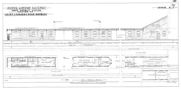 North London Railway - South Bromley Station Plan of Waiting Rooms [N. D]