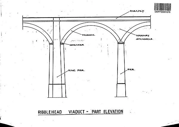 Ribblehead Viaduct Part elevation [ND]