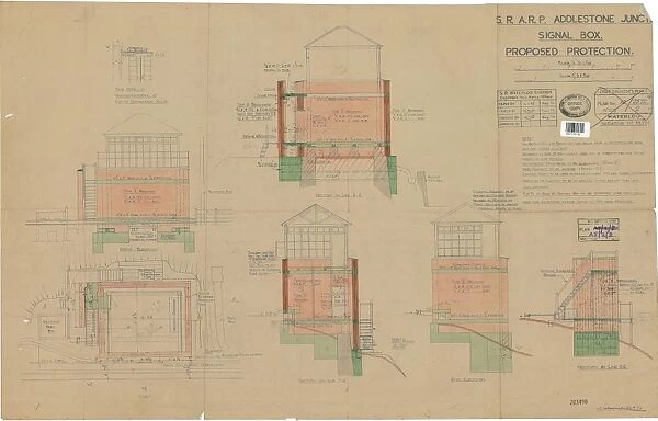 S. R. A. R. P. Addlestone Junction Signal Box - Proposed Protection [1942]
