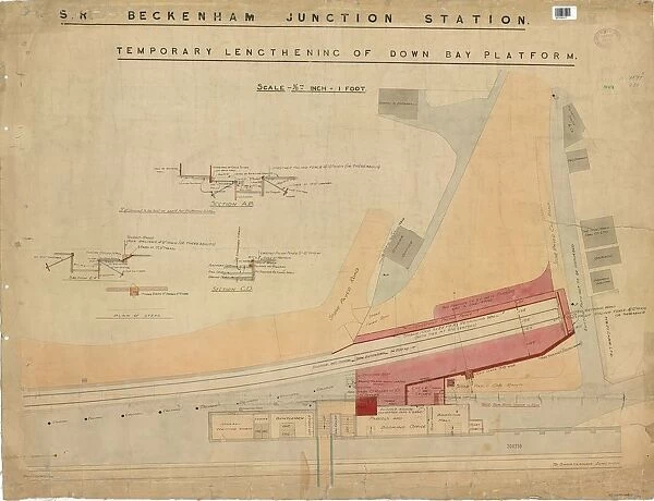 S. R. Beckhenham Junction Station - Temporary Lengthening of Down Bay Platform [c1925]