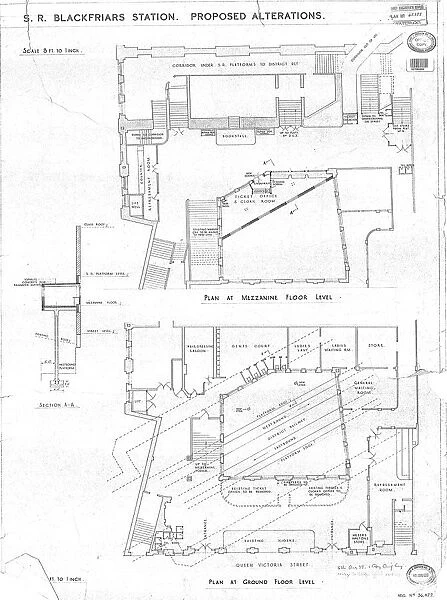 S. R Blackfriars Station - Proposed Alterations [1939]