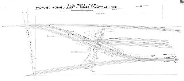 S. R. Merstham - Proposed Sidings, Culvert and Future Connecting Loop [1940]