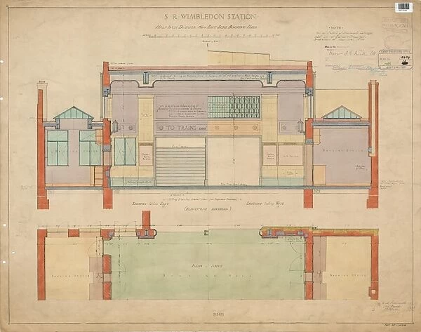 S. R. Wimbledon Station. Details of East Side Booking Hall [1927]