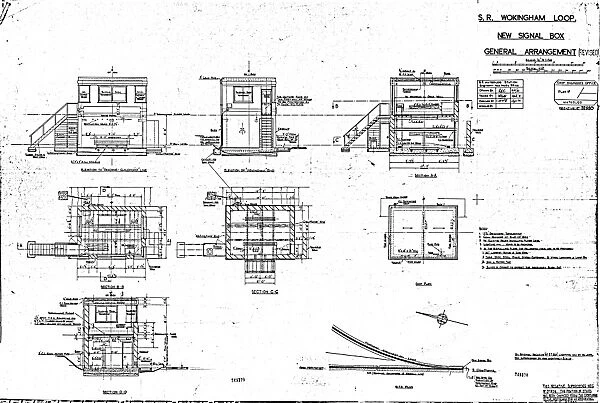 S. R Wokingham Loop New Signal Box General Arrangement Revised [1941]
