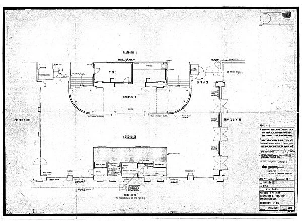 Sheffield Station Concourse and Forecourt Improvements - Concourse Plan [January 1975]