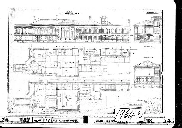 South Devon Railway- Dawlish Station Drawing No. 2 - Elevations and Sections [1873]